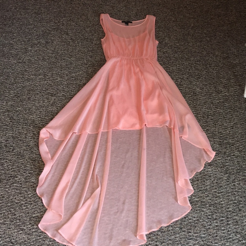 Pink hi low dress